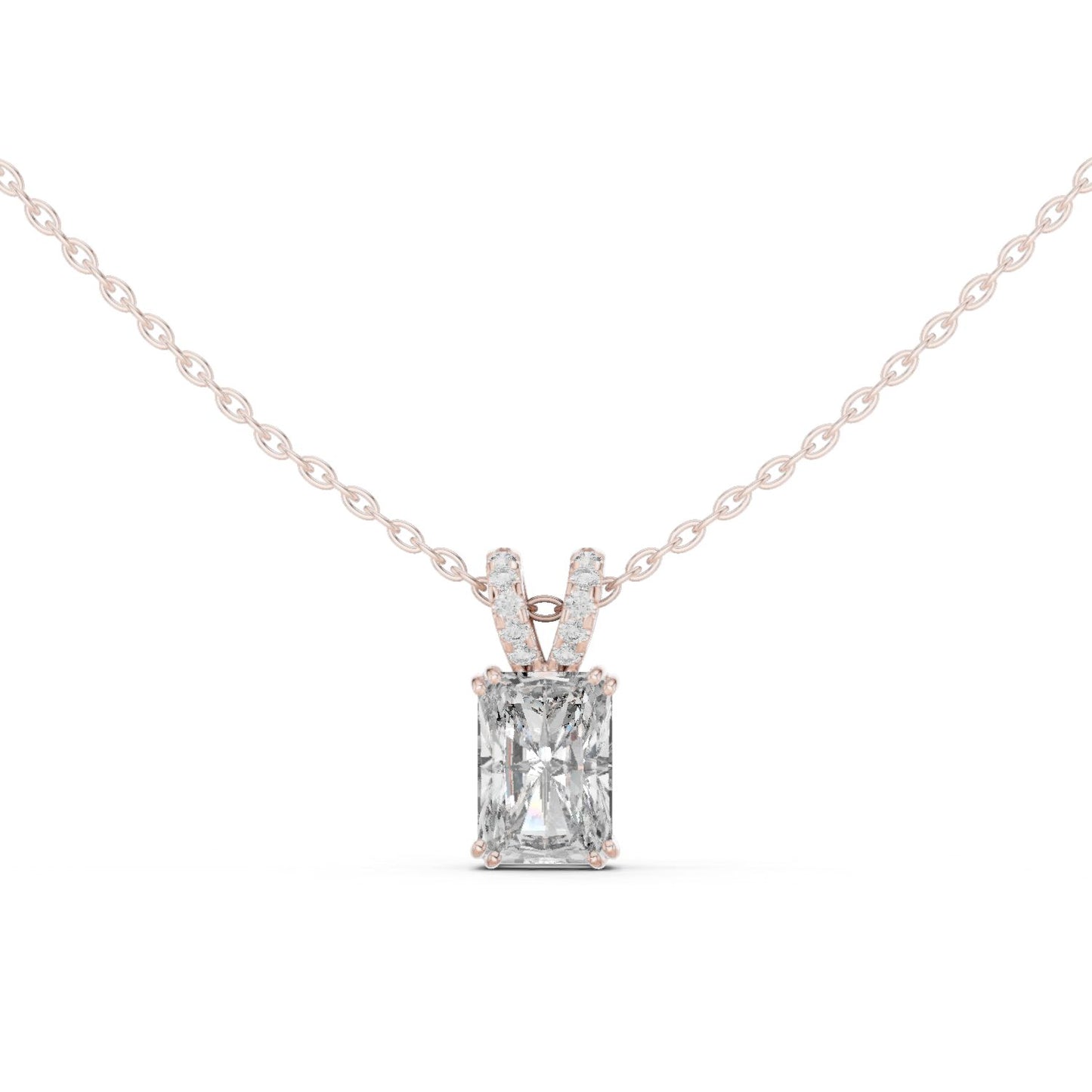 Radiant Lab Grown Diamond Pendant
