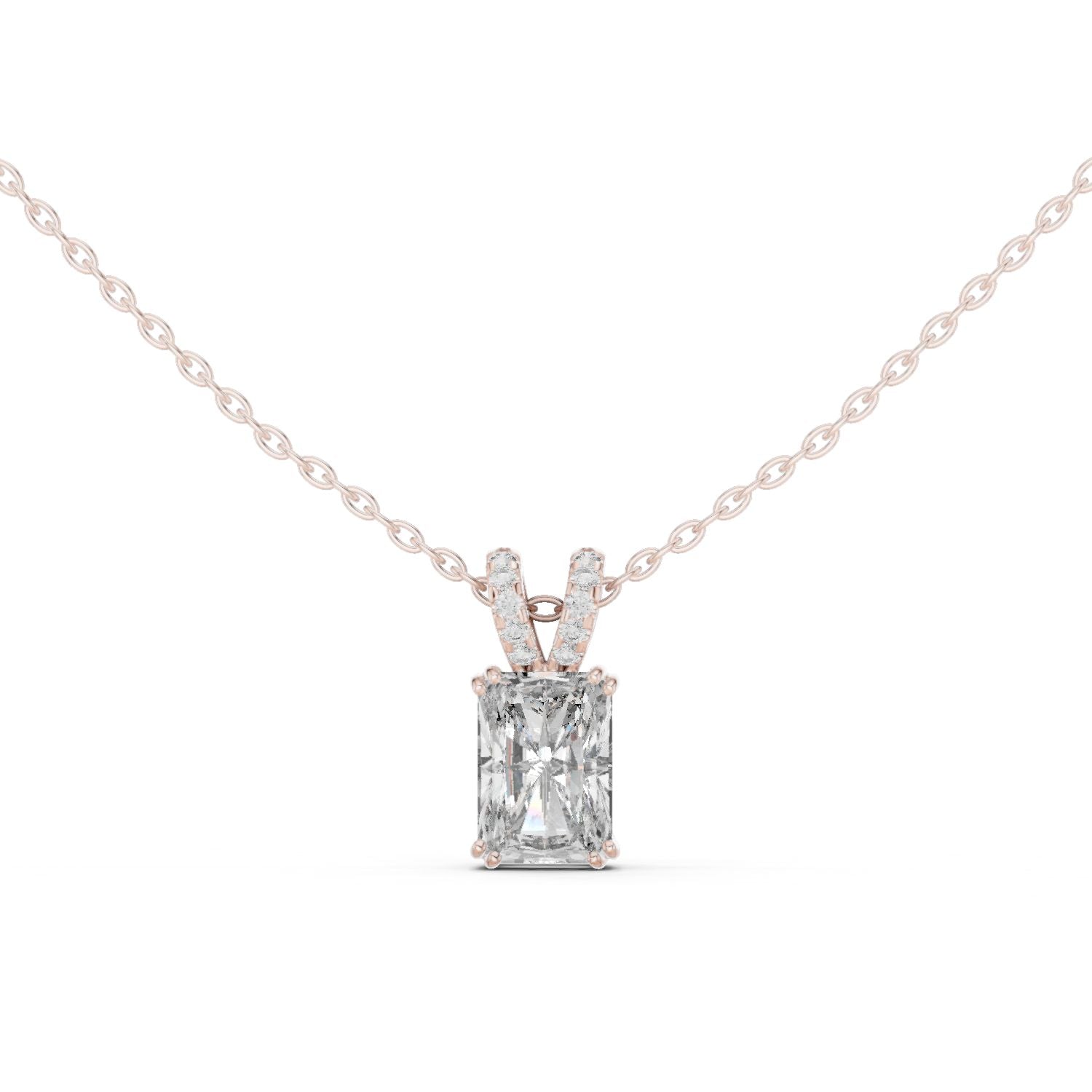 Radiant Lab Grown Diamond Pendant
