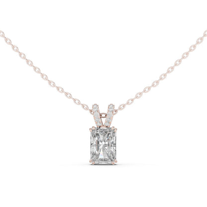 Radiant Lab Grown Diamond Pendant