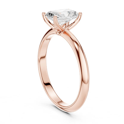 Radiant Lab Grown Diamond Solitaire Engagement Ring