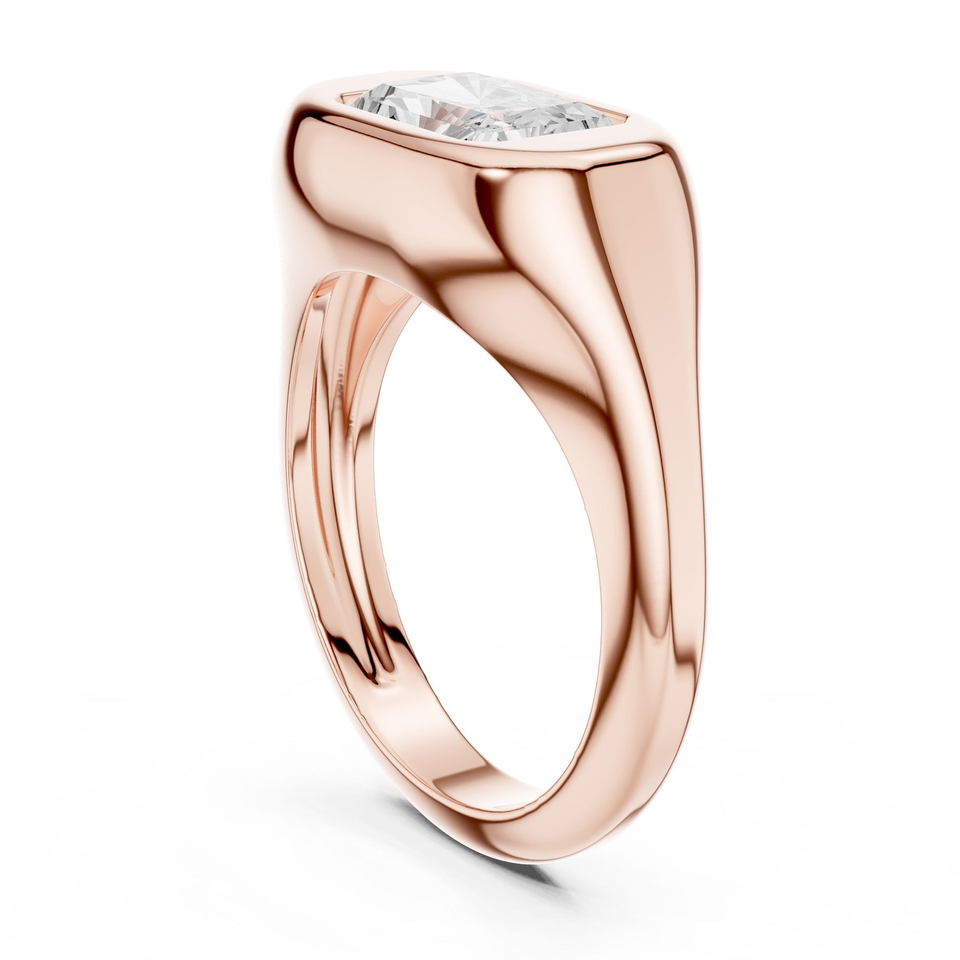 Radiant Lab Grown Diamond Solitaire Engagement Ring