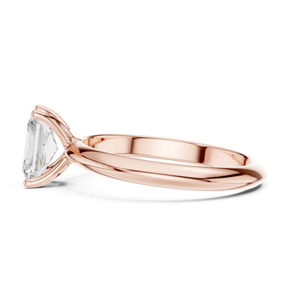 Radiant Lab Grown Diamond Solitaire Engagement Ring