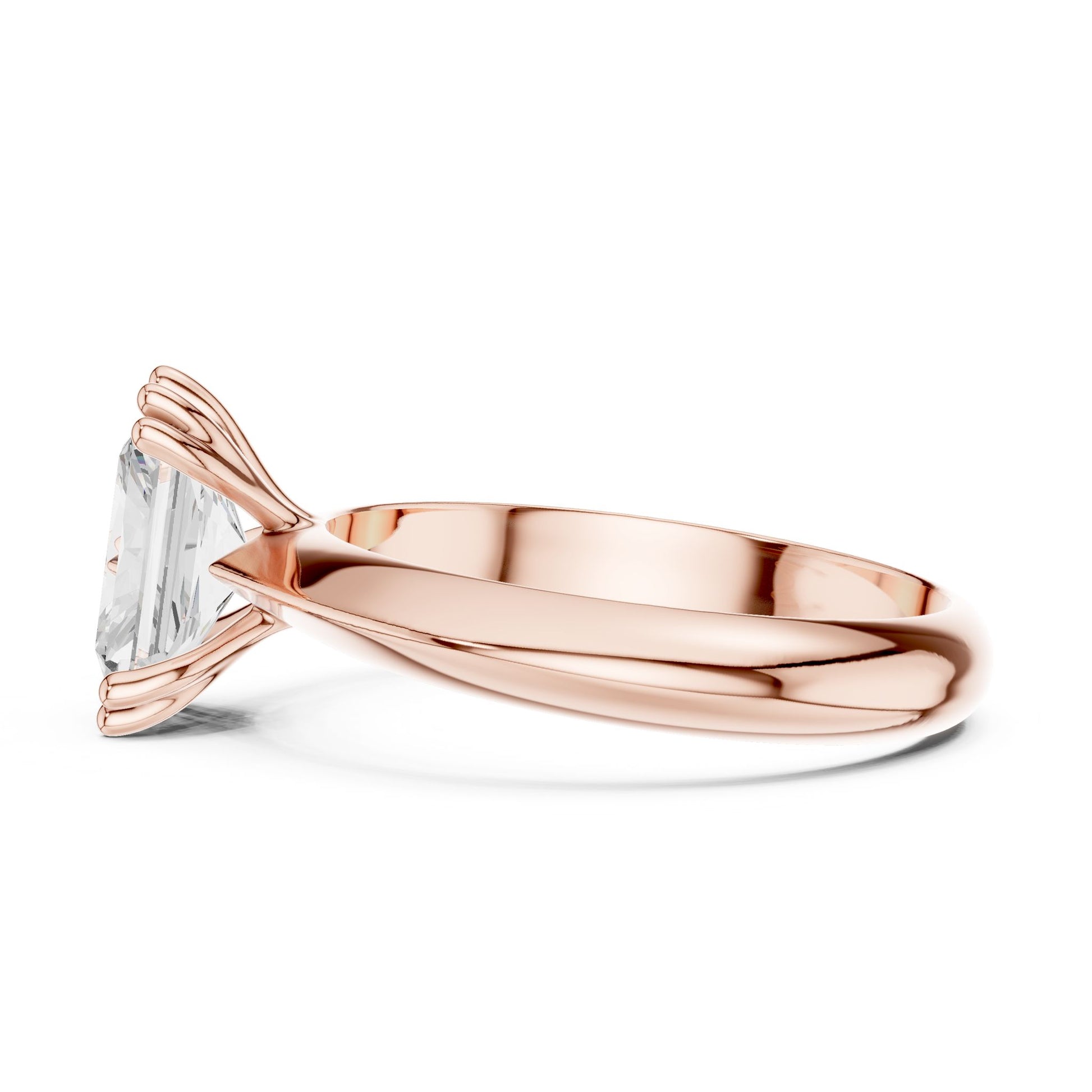 Radiant Lab Grown Diamond Solitaire Engagement Ring