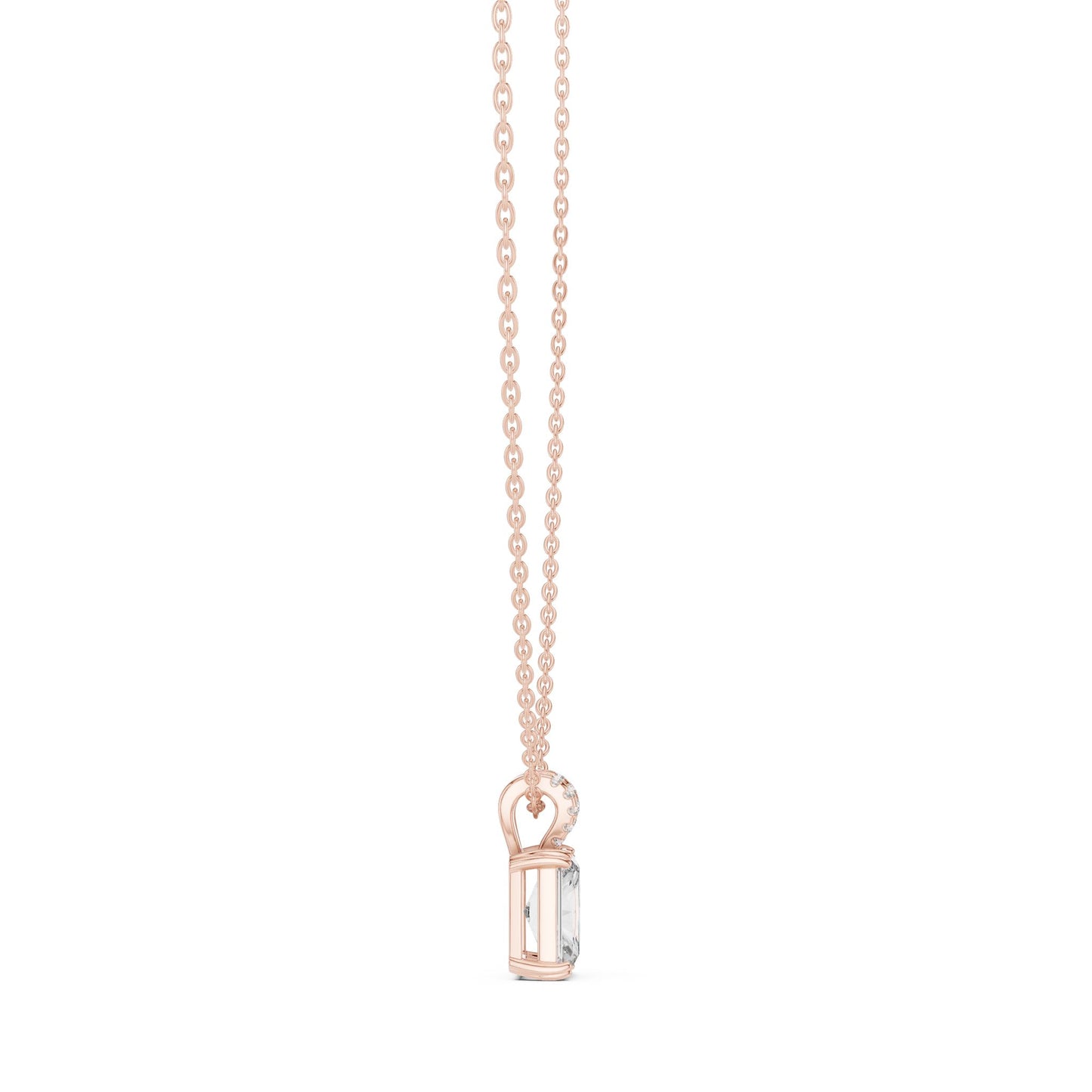 Radiant Lab Grown Diamond Pendant