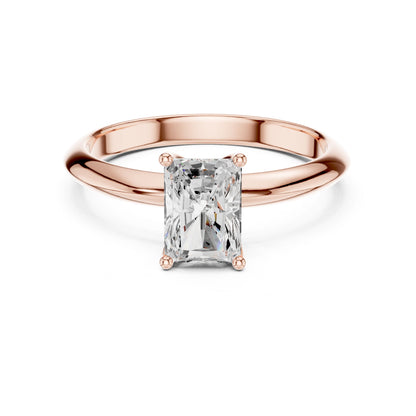 Radiant Lab Grown Diamond Solitaire Engagement Ring