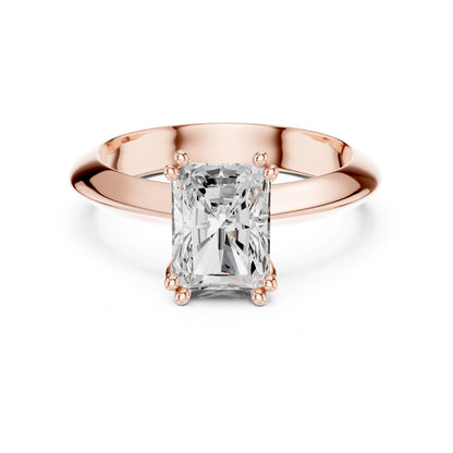 Radiant Lab Grown Diamond Solitaire Engagement Ring