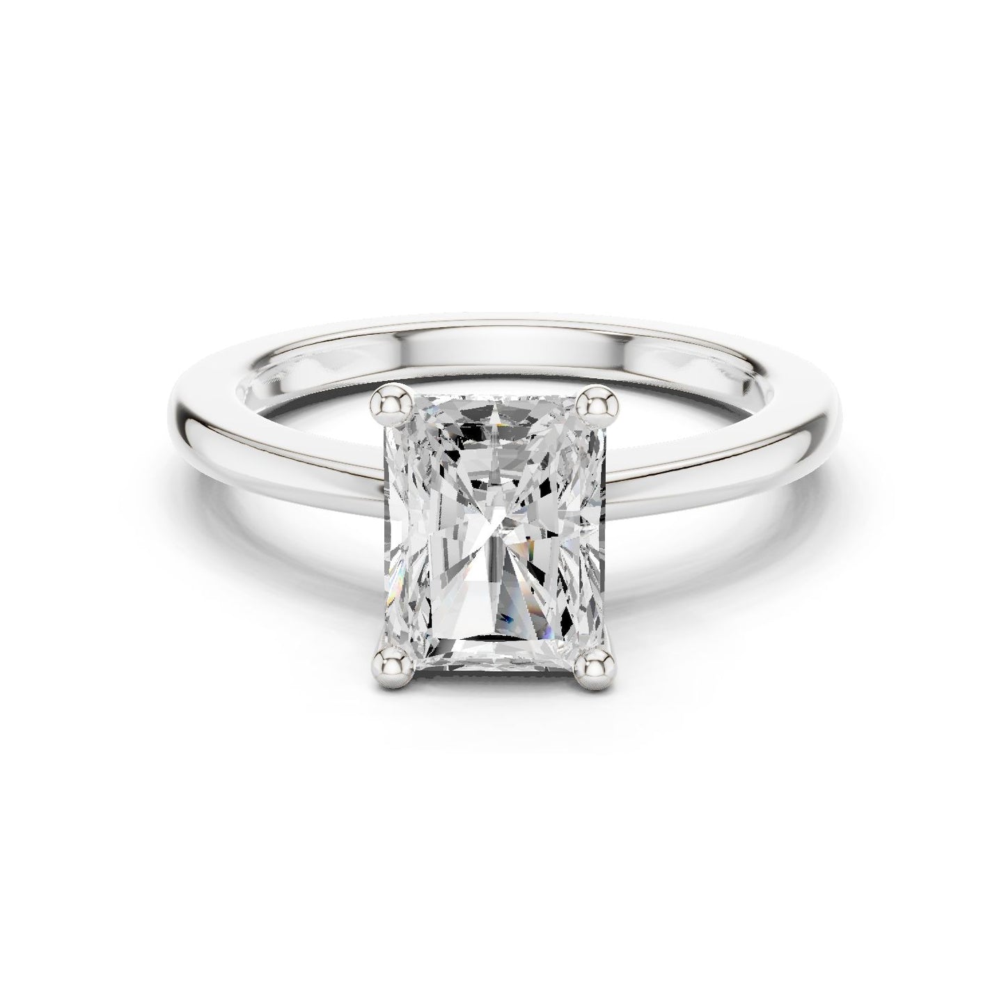 Radiant Lab Grown Diamond Solitaire Engagement Ring