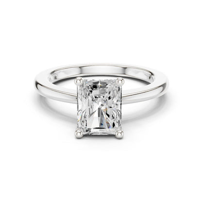 Radiant Lab Grown Diamond Solitaire Engagement Ring