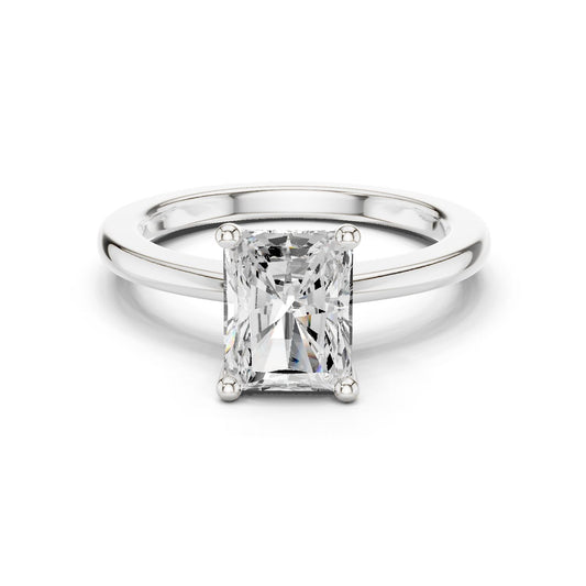 Radiant Lab Grown Diamond Solitaire Engagement Ring
