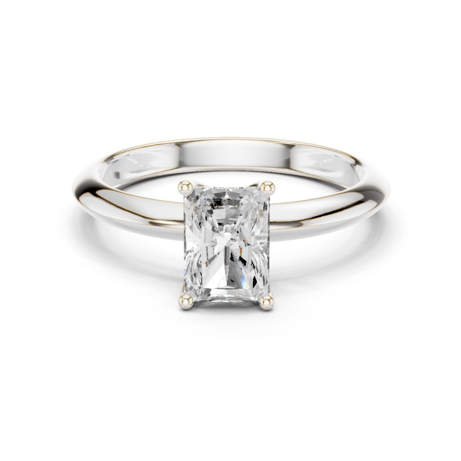 Radiant Lab Grown Diamond Solitaire Engagement Ring