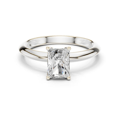 Radiant Lab Grown Diamond Solitaire Engagement Ring