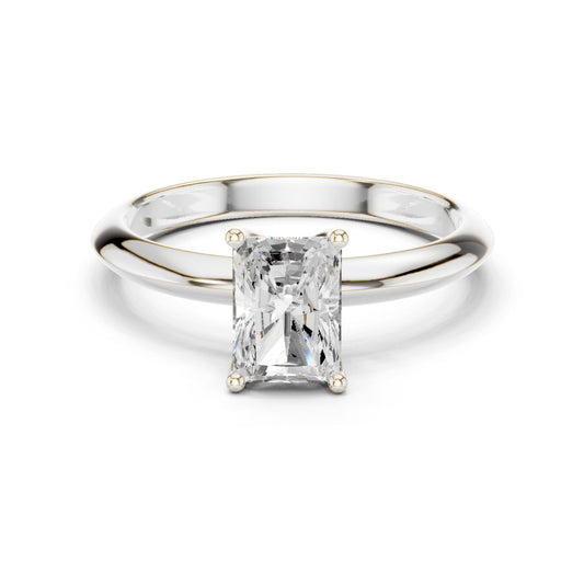 Radiant Lab Grown Diamond Solitaire Engagement Ring
