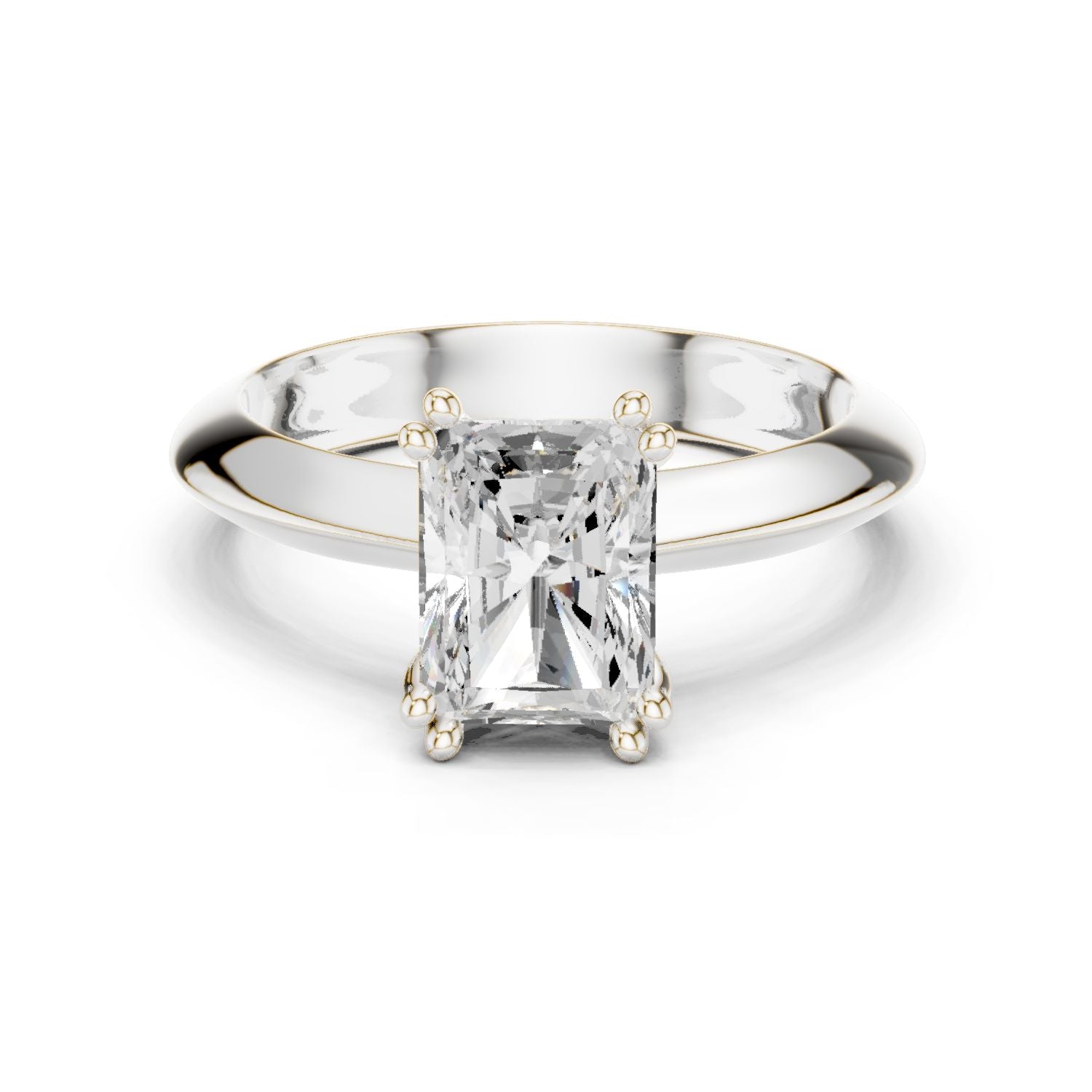Radiant Lab Grown Diamond Solitaire Engagement Ring