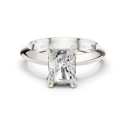 Radiant Lab Grown Diamond Solitaire Engagement Ring