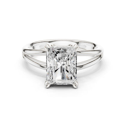 Radiant Lab Grown Diamond Solitaire Engagement Ring