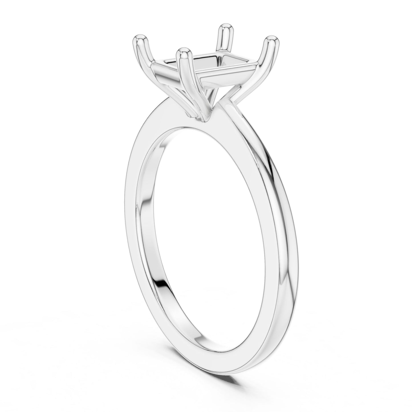 Radiant Lab Grown Diamond Solitaire Engagement Ring