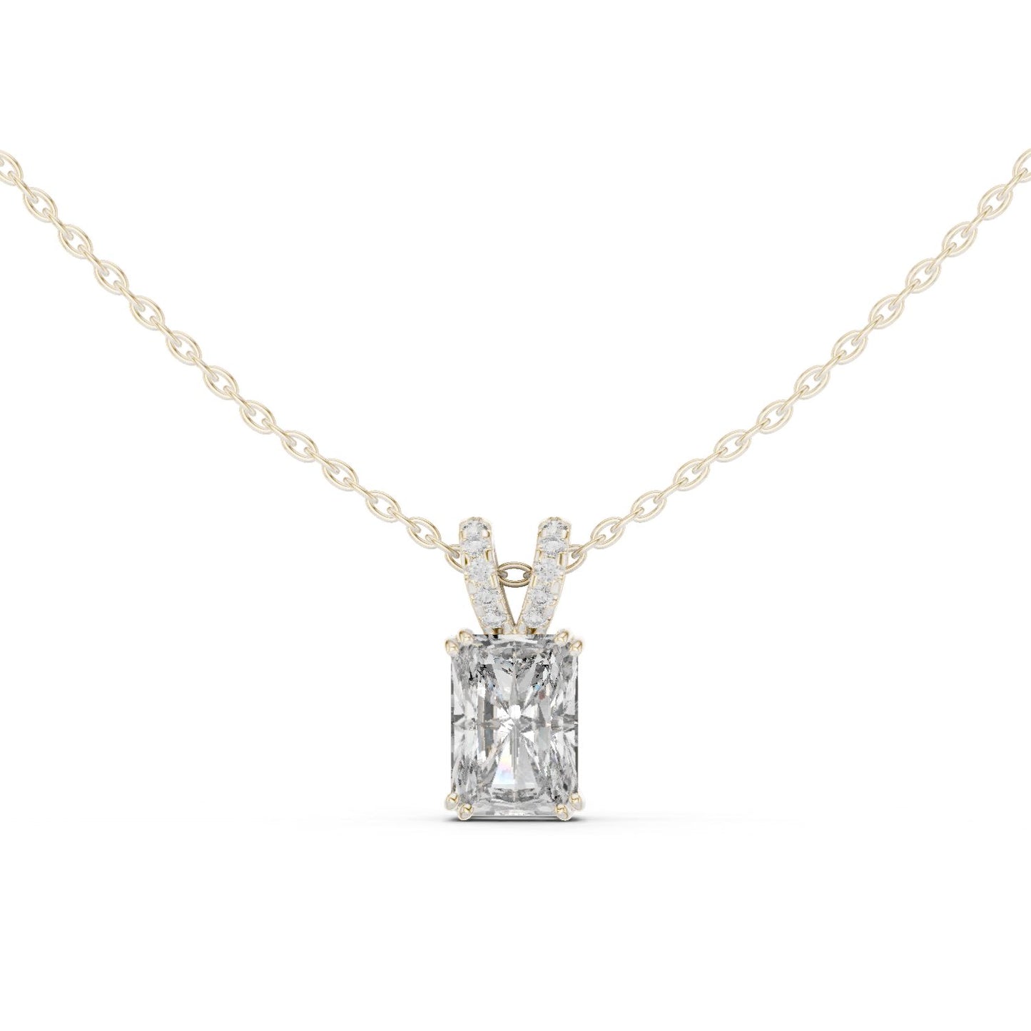Radiant Lab Grown Diamond Pendant