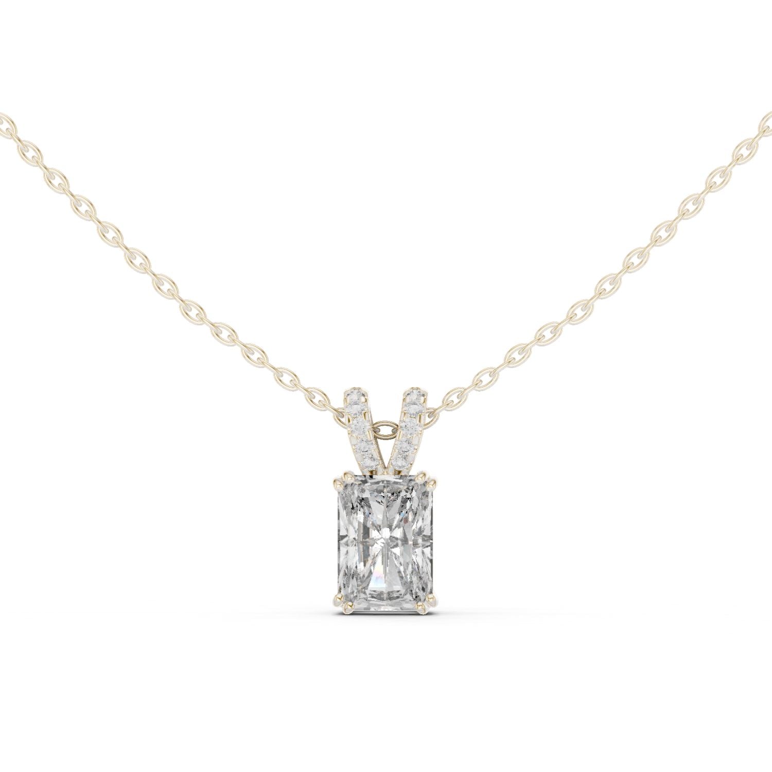 Radiant Lab Grown Diamond Pendant