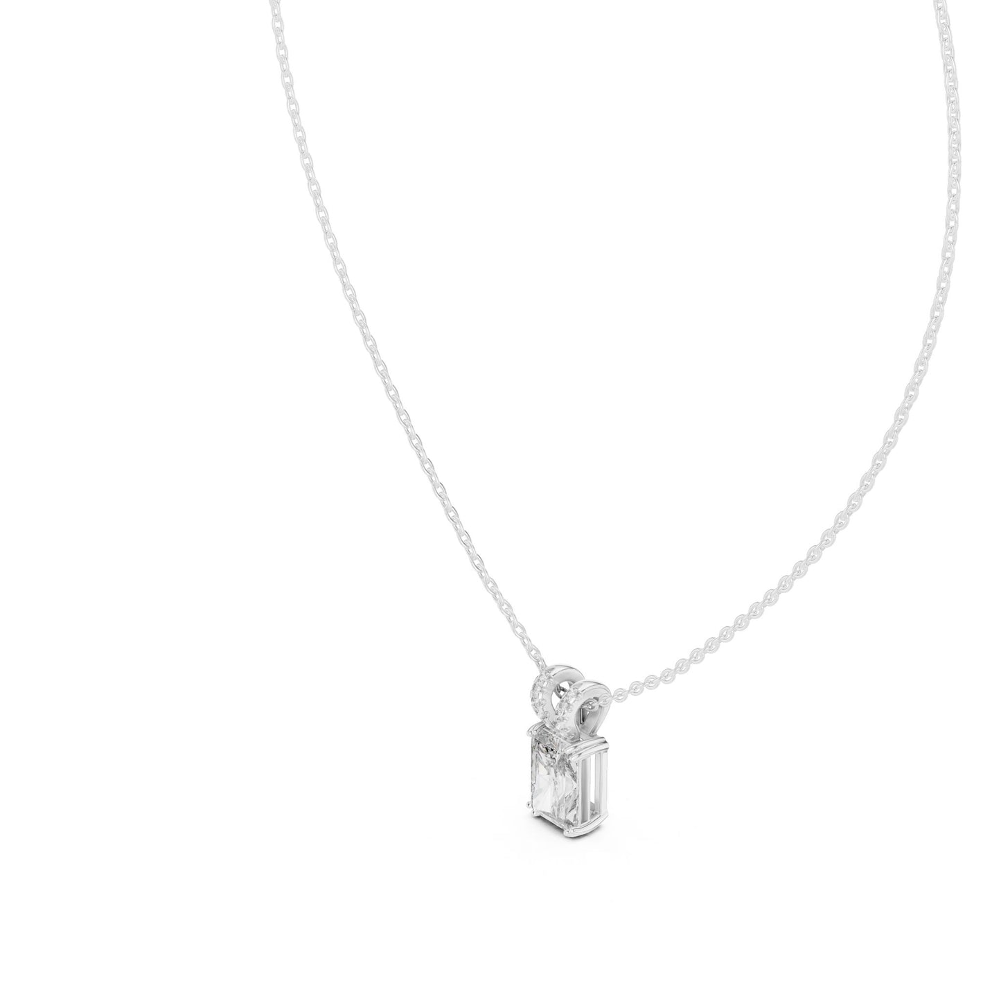 Radiant Lab Grown Diamond Pendant
