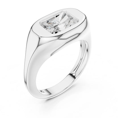 Radiant Lab Grown Diamond Solitaire Engagement Ring