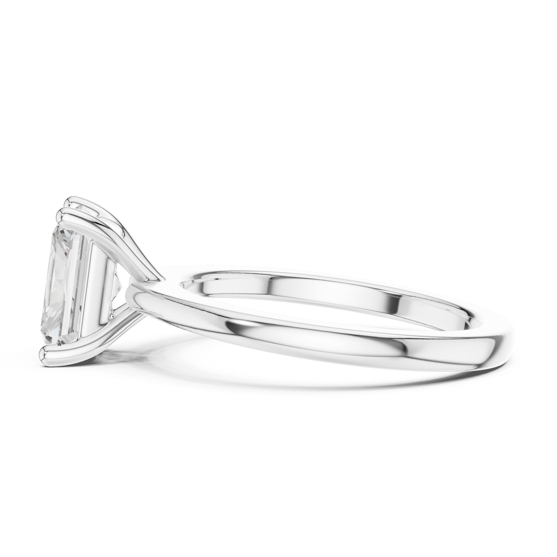 Radiant Lab Grown Diamond Solitaire Engagement Ring