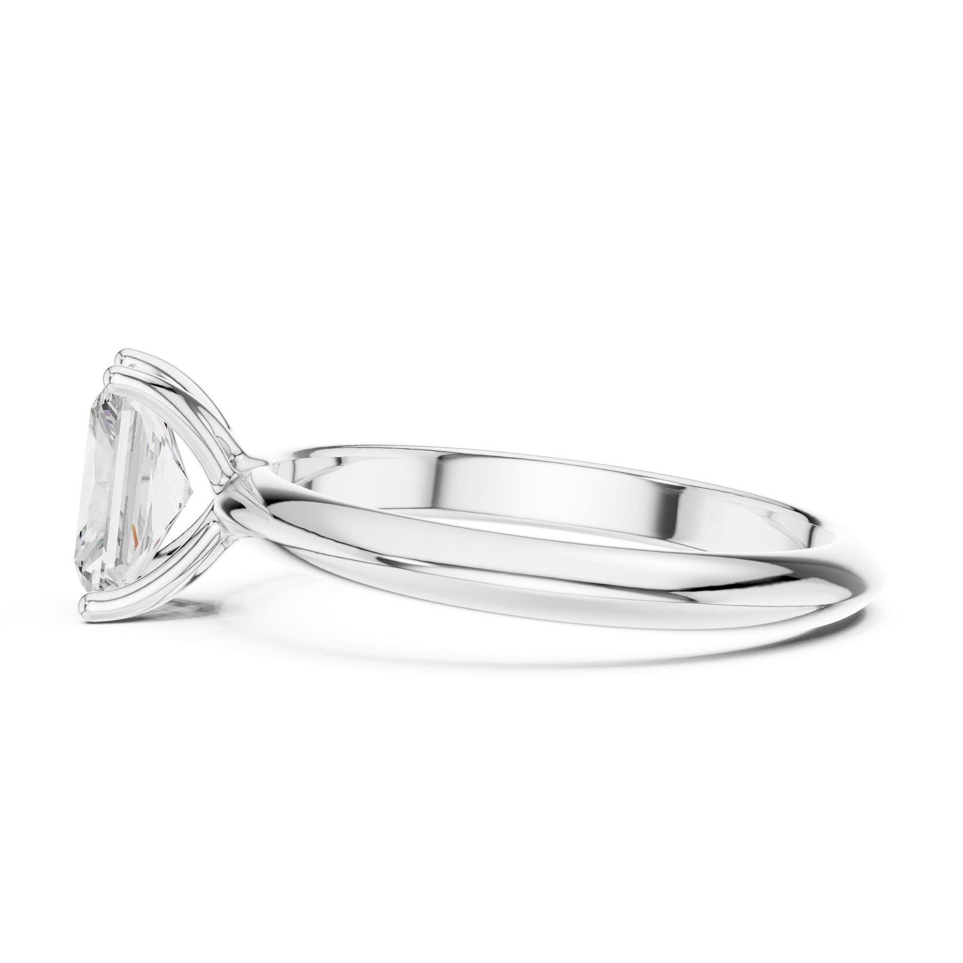 Radiant Lab Grown Diamond Solitaire Engagement Ring