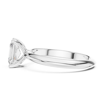 Radiant Lab Grown Diamond Solitaire Engagement Ring