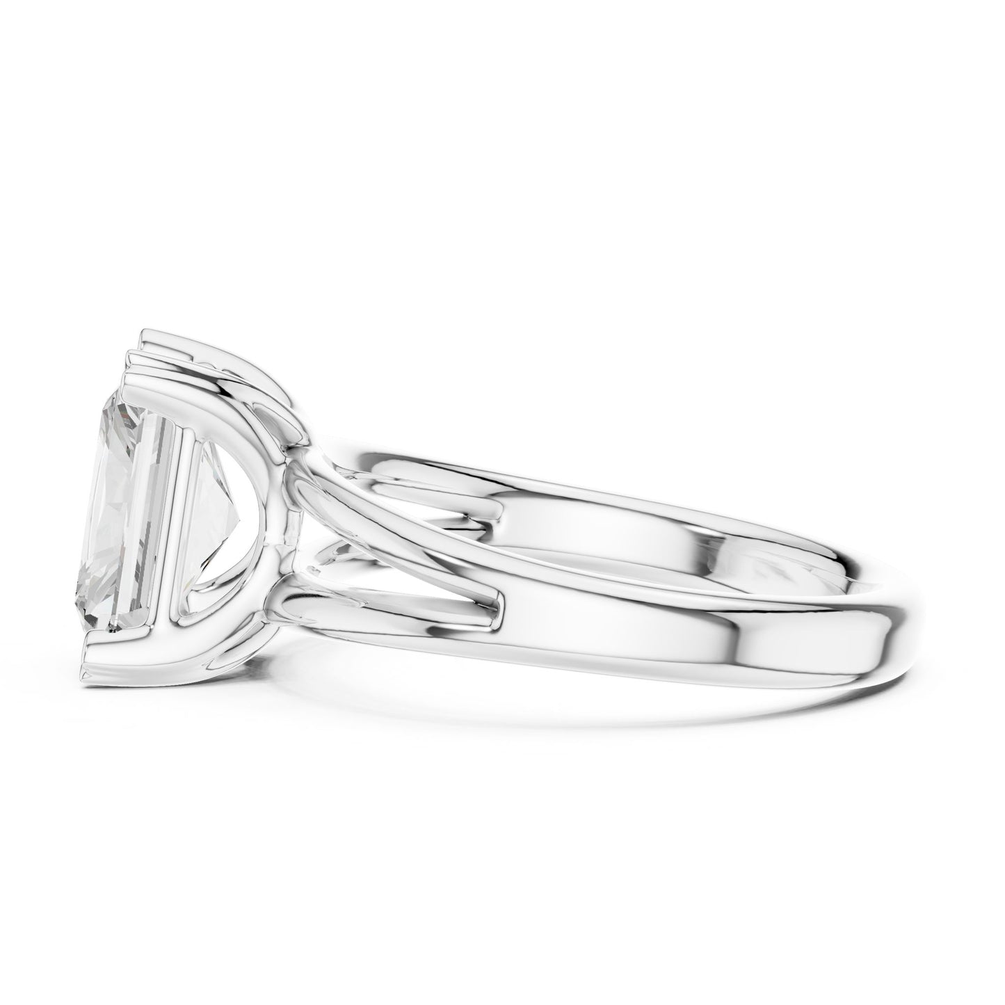 Radiant Lab Grown Diamond Solitaire Engagement Ring