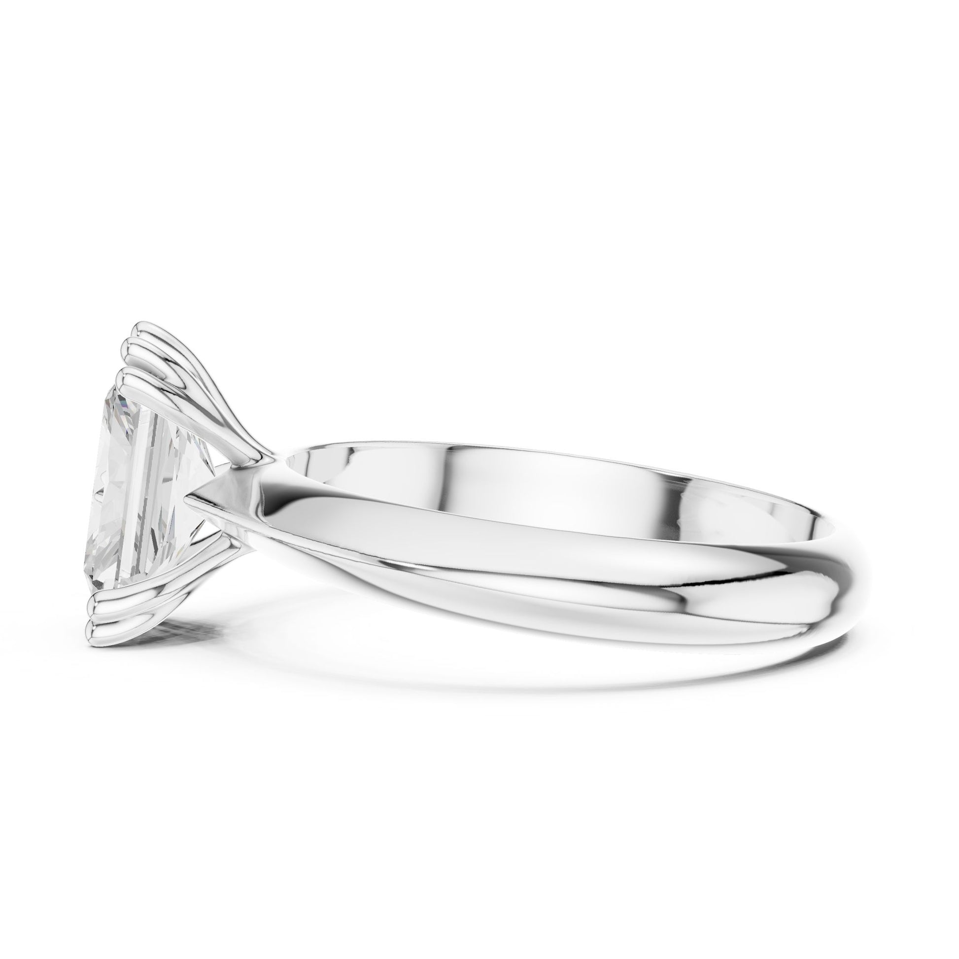 Radiant Lab Grown Diamond Solitaire Engagement Ring