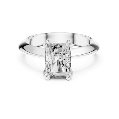 Radiant Lab Grown Diamond Solitaire Engagement Ring
