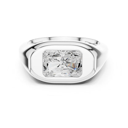 Radiant Lab Grown Diamond Solitaire Engagement Ring