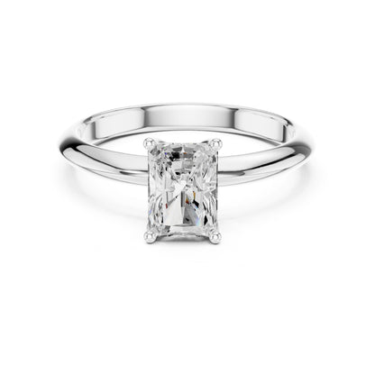 Radiant Lab Grown Diamond Solitaire Engagement Ring