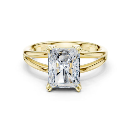 Radiant Lab Grown Diamond Solitaire Engagement Ring