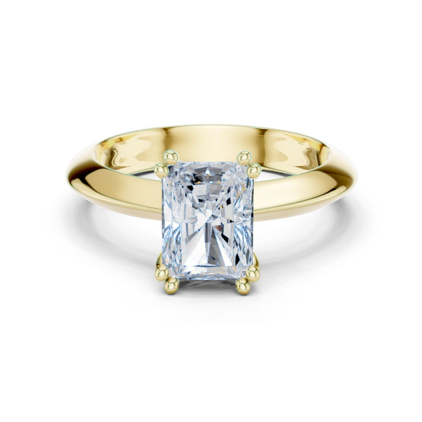 Radiant Lab Grown Diamond Solitaire Engagement Ring