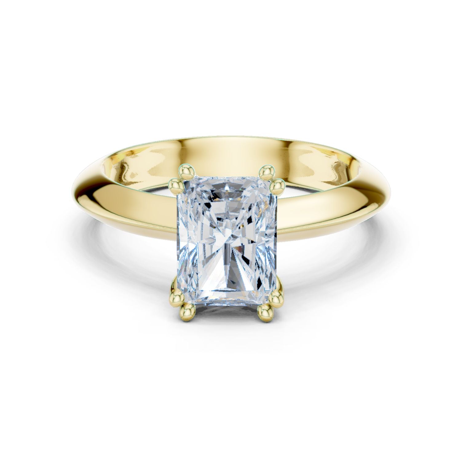 Radiant Lab Grown Diamond Solitaire Engagement Ring