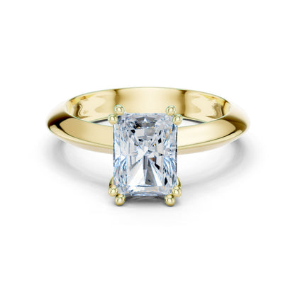 Radiant Lab Grown Diamond Solitaire Engagement Ring