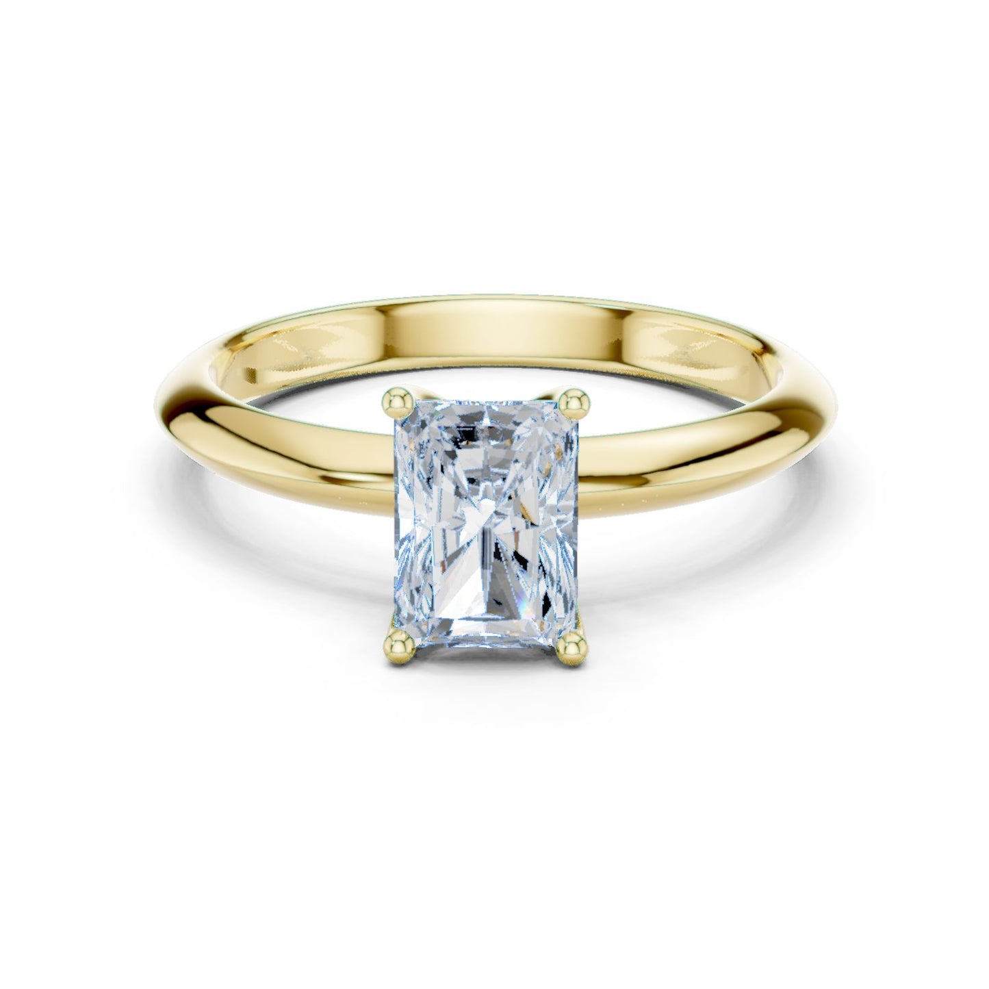 Radiant Lab Grown Diamond Solitaire Engagement Ring