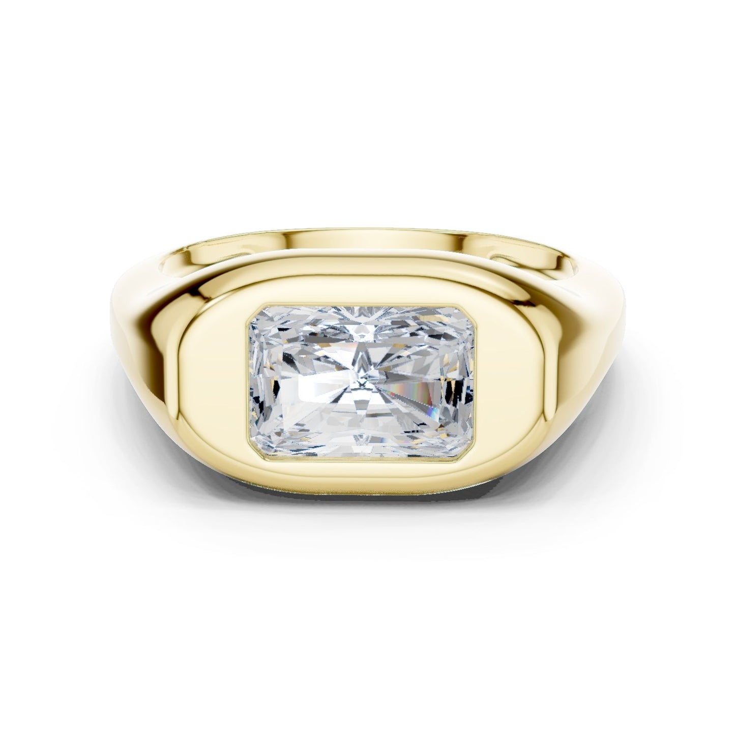 Radiant Lab Grown Diamond Solitaire Engagement Ring
