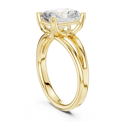 Radiant Lab Grown Diamond Solitaire Engagement Ring