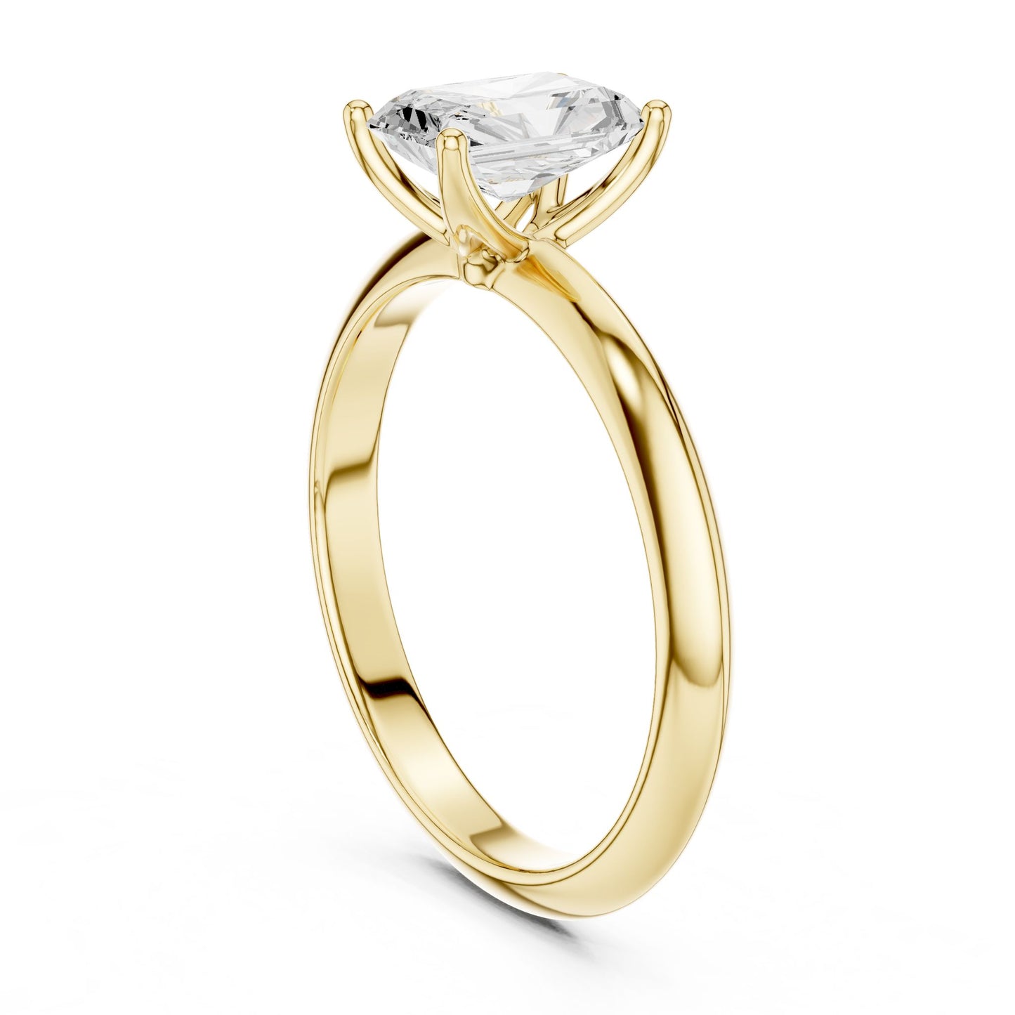 Radiant Lab Grown Diamond Solitaire Engagement Ring
