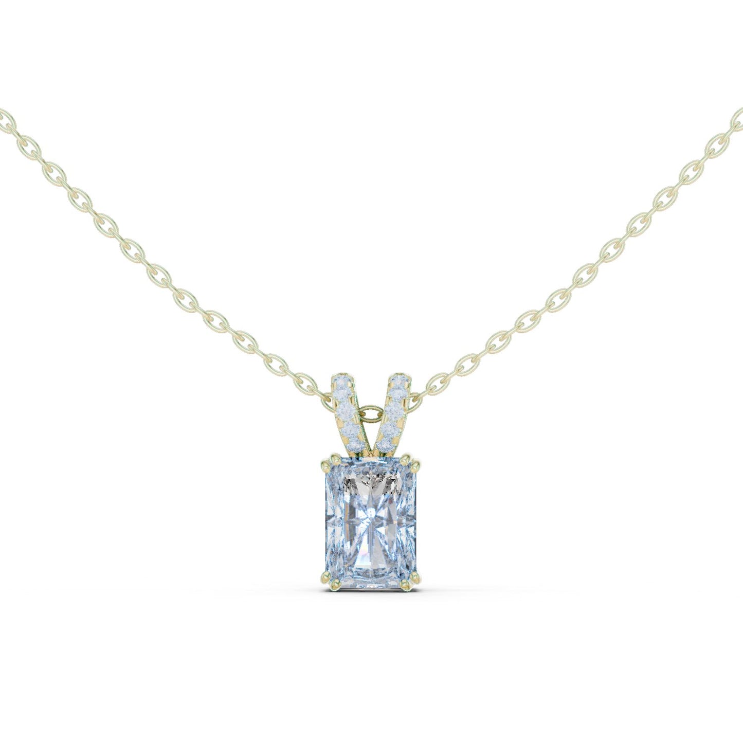 Radiant Lab Grown Diamond Pendant