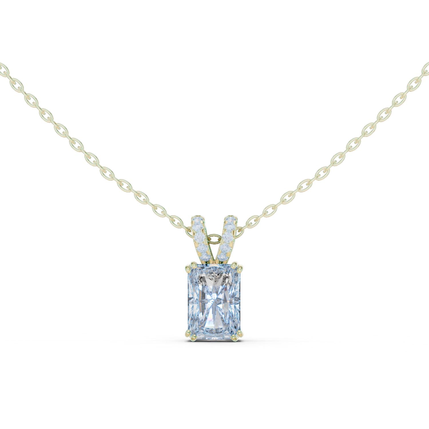 Radiant Lab Grown Diamond Pendant