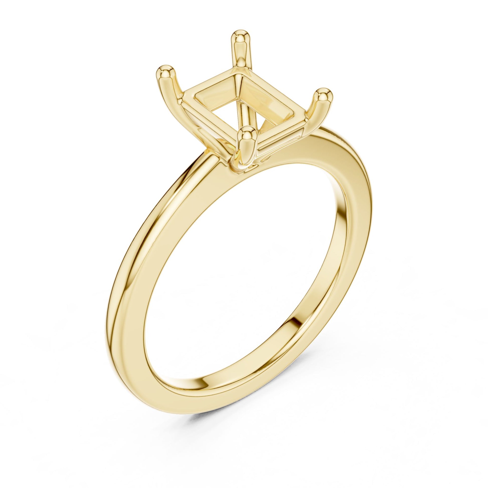 Radiant Lab Grown Diamond Solitaire Engagement Ring
