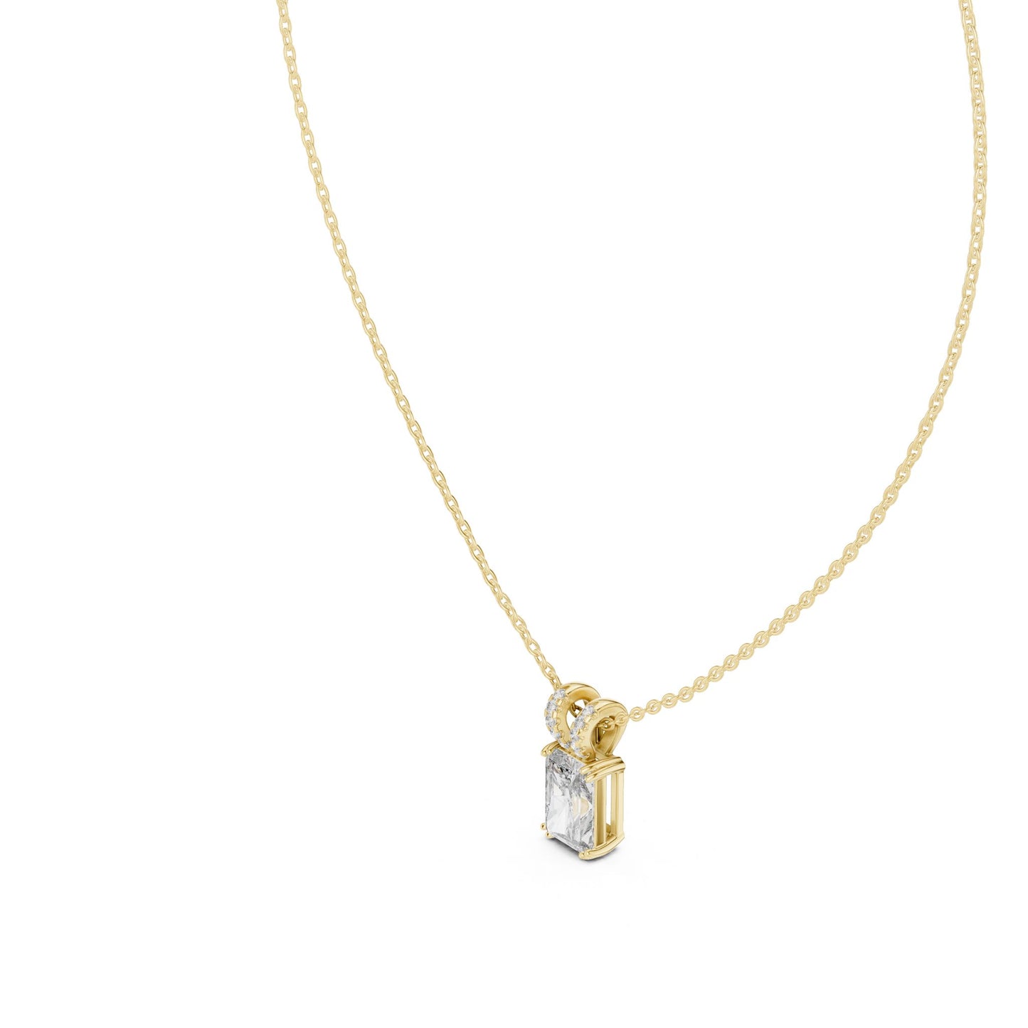 Radiant Lab Grown Diamond Pendant