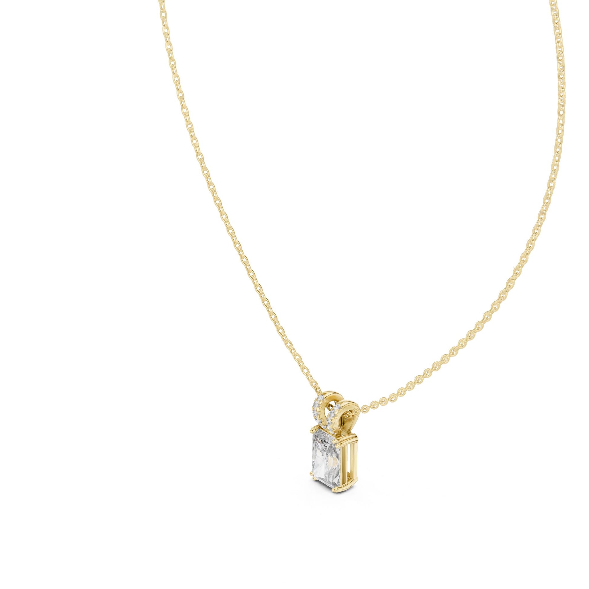 Radiant Lab Grown Diamond Pendant