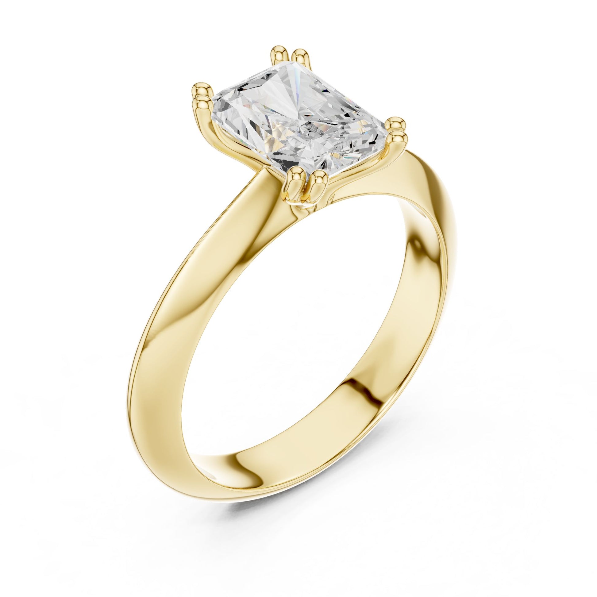 Radiant Lab Grown Diamond Solitaire Engagement Ring