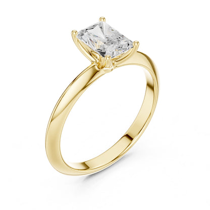Radiant Lab Grown Diamond Solitaire Engagement Ring
