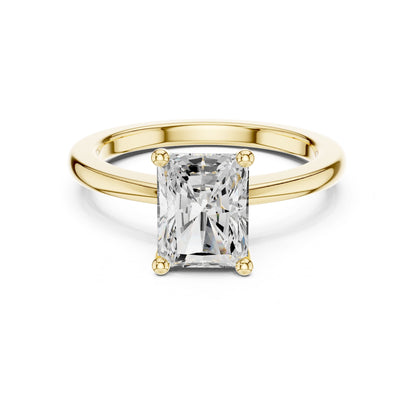 Radiant Lab Grown Diamond Solitaire Engagement Ring