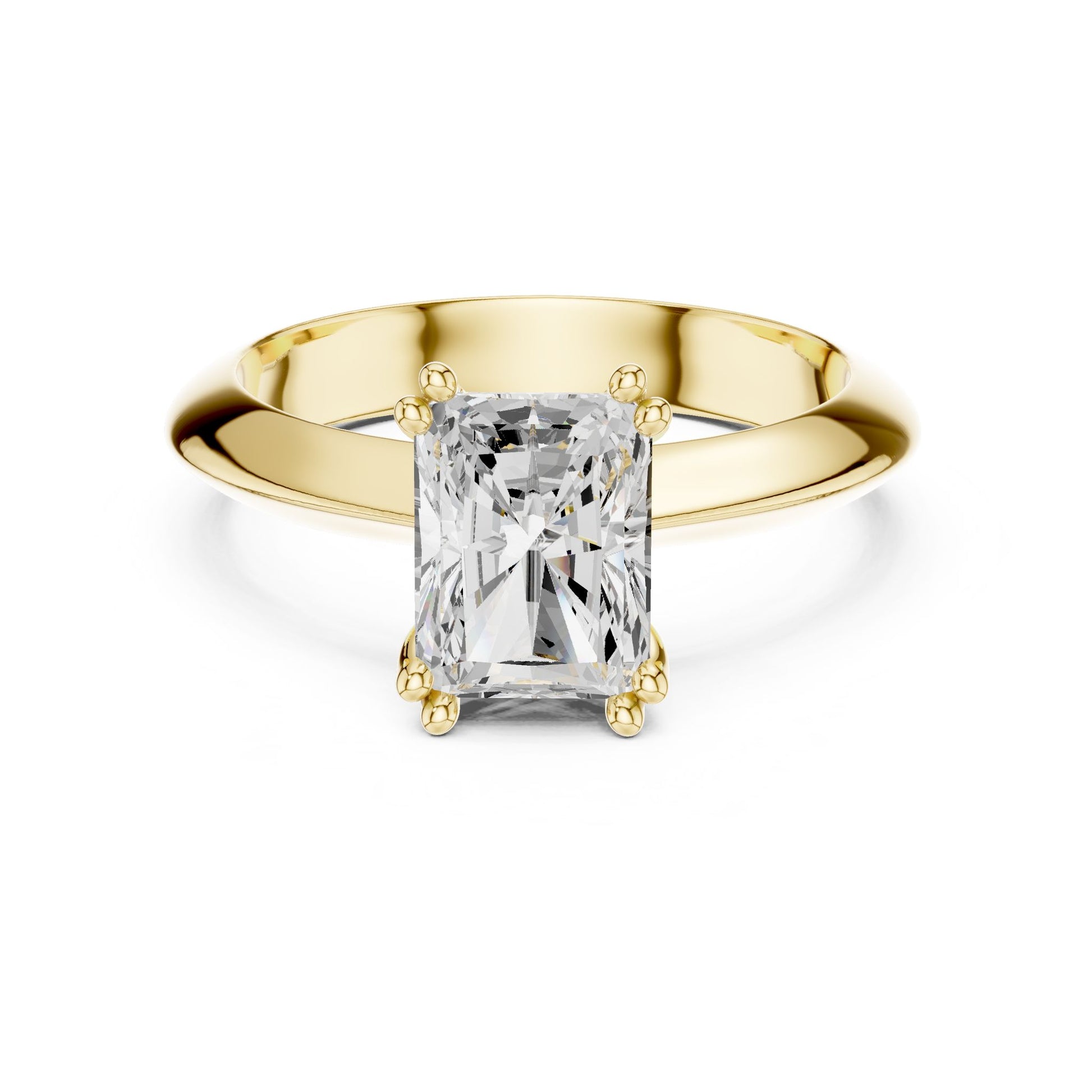 Radiant Lab Grown Diamond Solitaire Engagement Ring