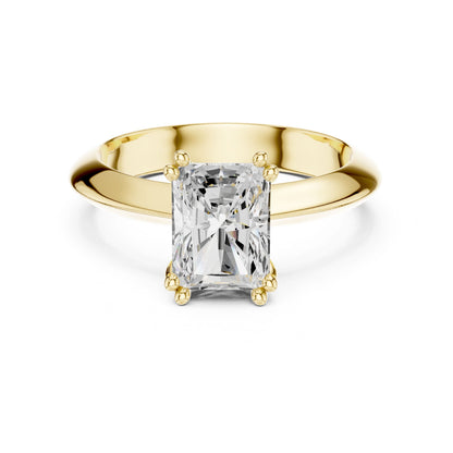 Radiant Lab Grown Diamond Solitaire Engagement Ring